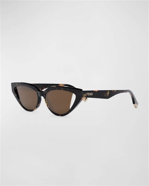 fendi cutout lens rounded cat eye sunglasses|fendi sunglasses frames cat eye.